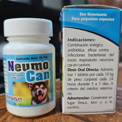 NEUMOCAN (Antibiótico de amplio espectro, analgésico, antiinflamatorio, antipirético, expectorante)