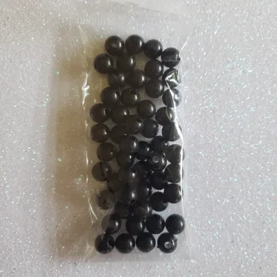 Cuentas plásticas redondas de 8mm color negro