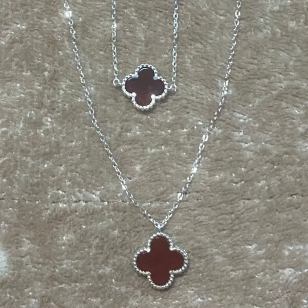Conjunto de Pulsera + Cadena Van Cleef Plata de Ley S925
