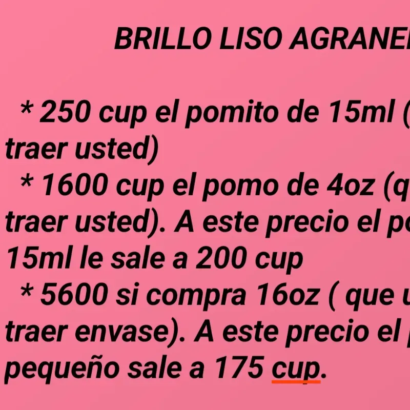 Brillo para esmalte natural pomo de 16 onzas