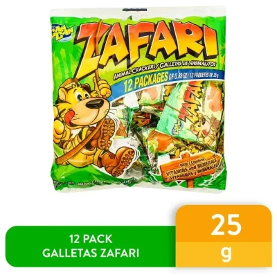 Galletas de Animalitos Zafari 12×25g