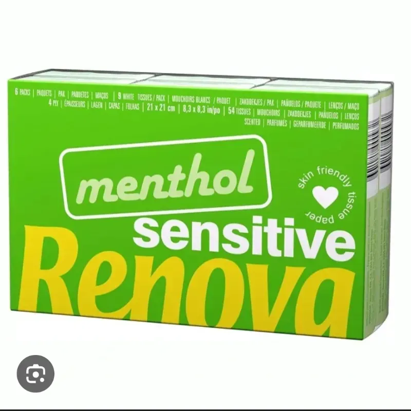 Pañuelos desechables olor mentol