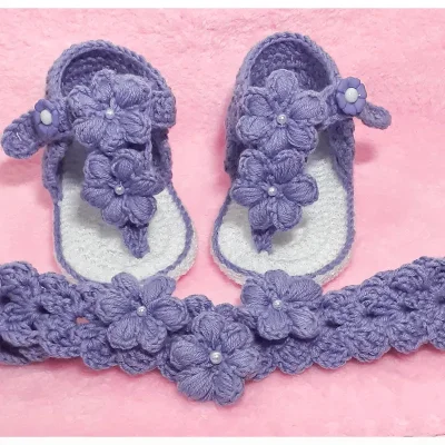 Conjunto de sandalias con diadema