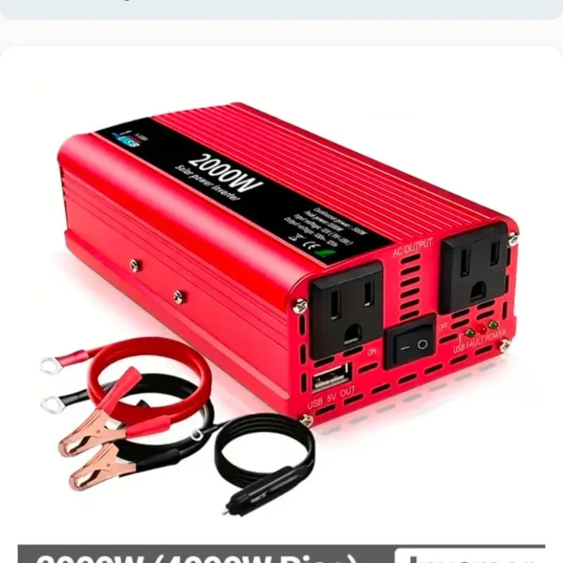  Inversor 2000W (Pico 4000W) | 12V → 110V