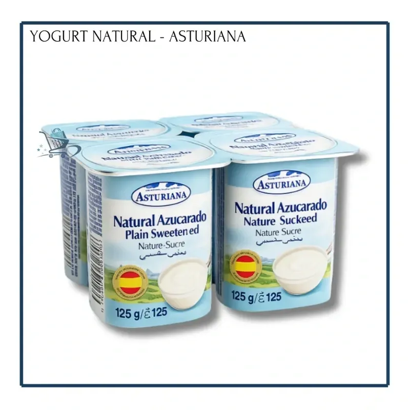 Yogur Pasteurizado - Asturiana Sabor: Natural Peso: 125g  4 Unidades