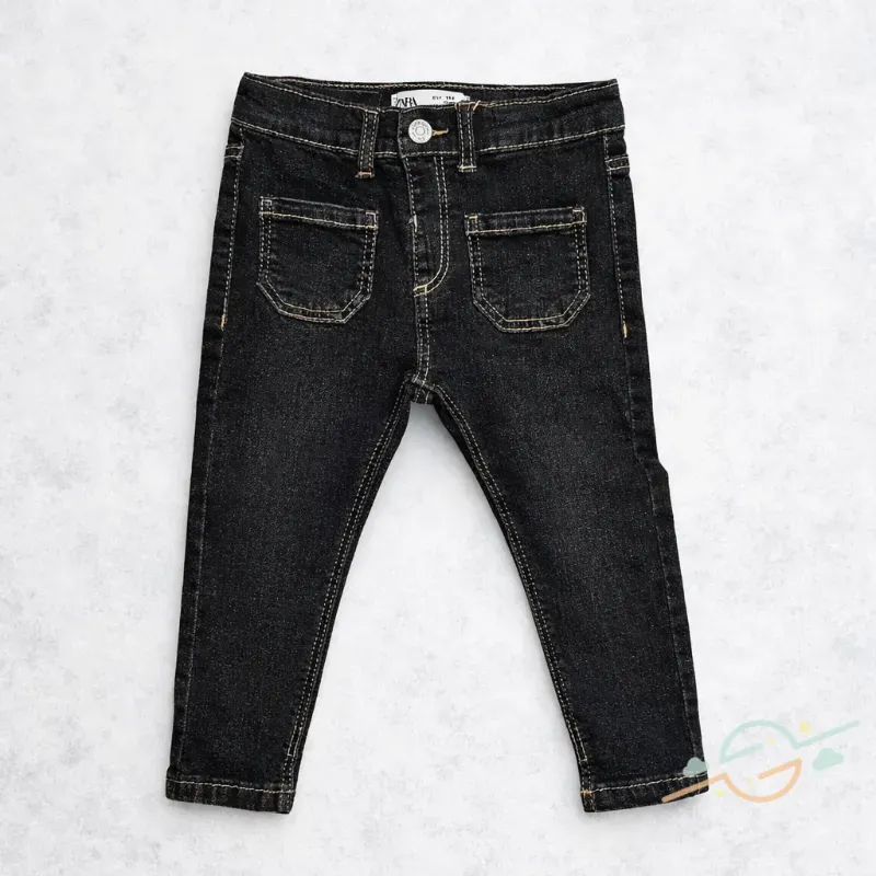 Pantalón denim negro ZARA #0001
