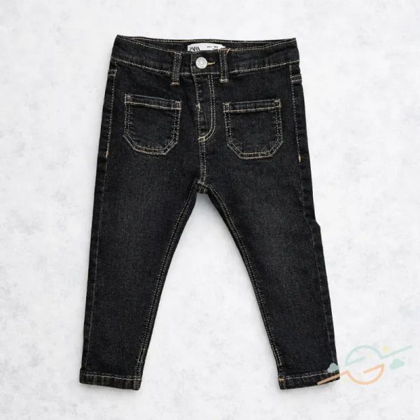 Pantalón denim negro ZARA #0001