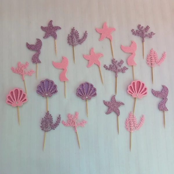 Minitopper para cupcake (Sirenita Ariel)