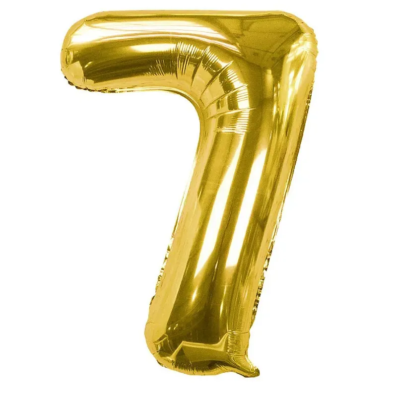 Globo Número 7 Dorado    32 Pulgadas