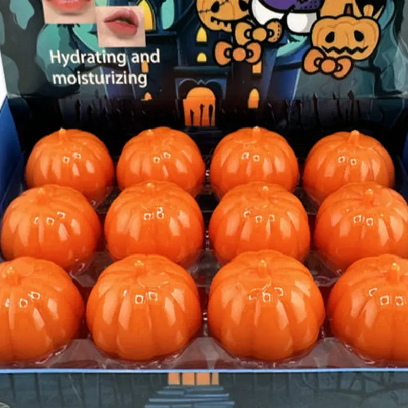Bálsamo labial humectante e hidratante en forma de calabaza 