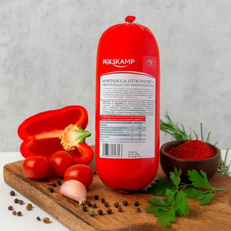 Mortadella con pimiento dulce 400g POLSKAMP