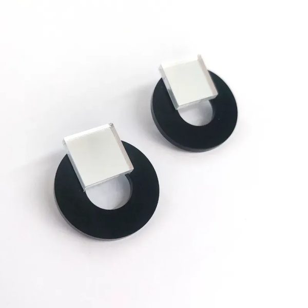 Bauhaus circulo cuadrado Plateado