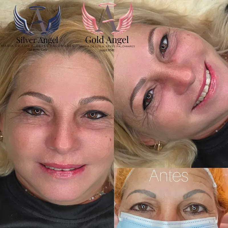 Micropigmentación de cejas sobre trabajo anterior.