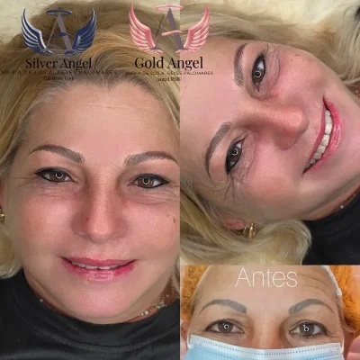 Micropigmentación de cejas sobre trabajo anterior.