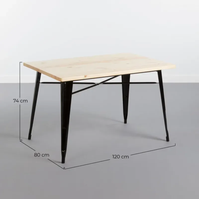 Mesa de Comedor Rectangular Iron Wood