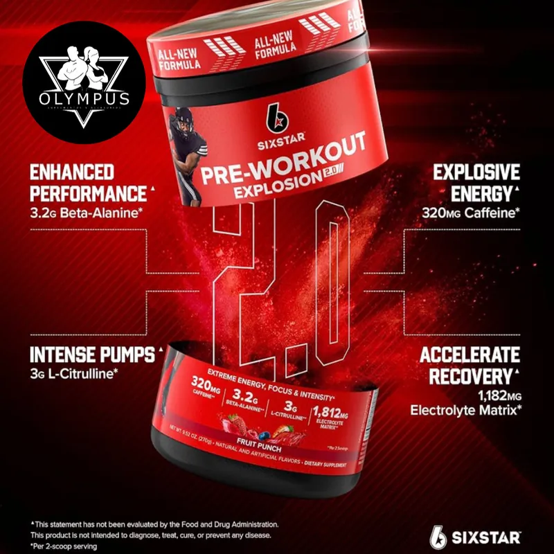 Six Star Polvo de Preworkout Explosión