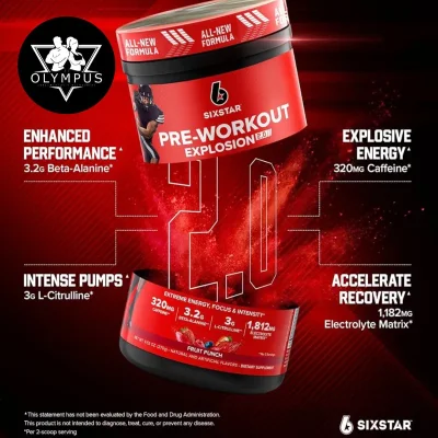 Six Star Polvo de Preworkout Explosión