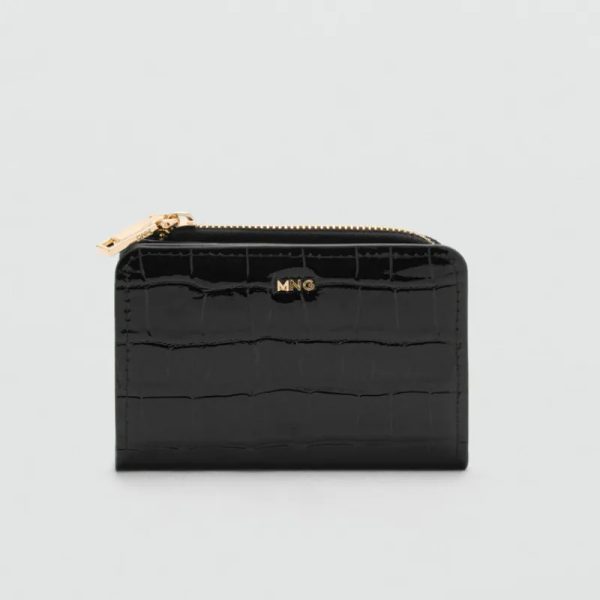 Billetera Mango efecto cocodrilo