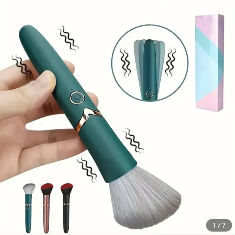 Vibrador tipo brocha de maquillaje