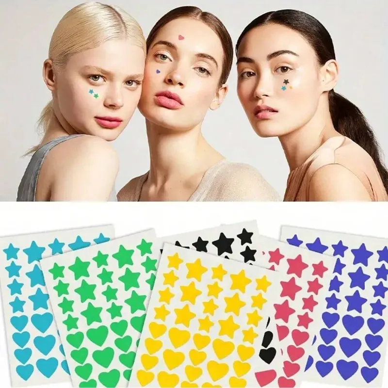 Parches para el acné de estrellitas y corazones