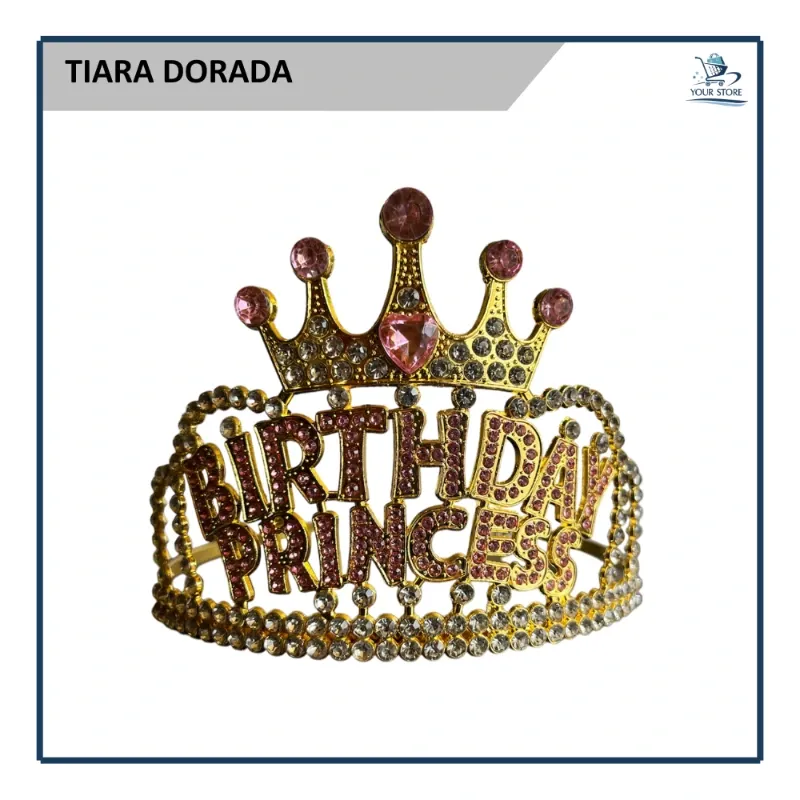 Tiara Dorada de Cumpleañera