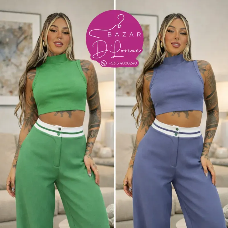 Conjunto de pantalón con blusa