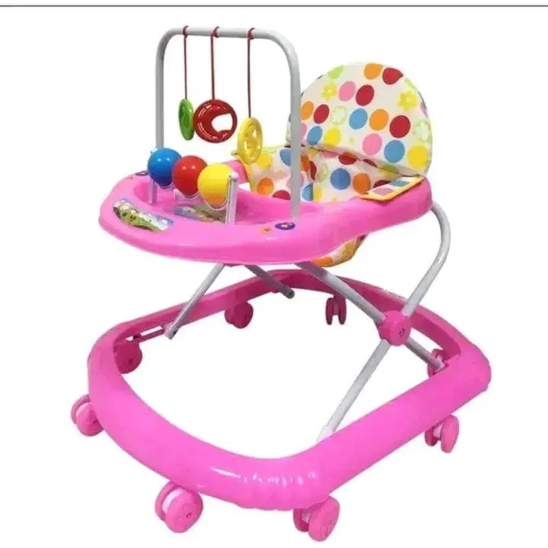 Andador Rosa con Aros y Pelotas
