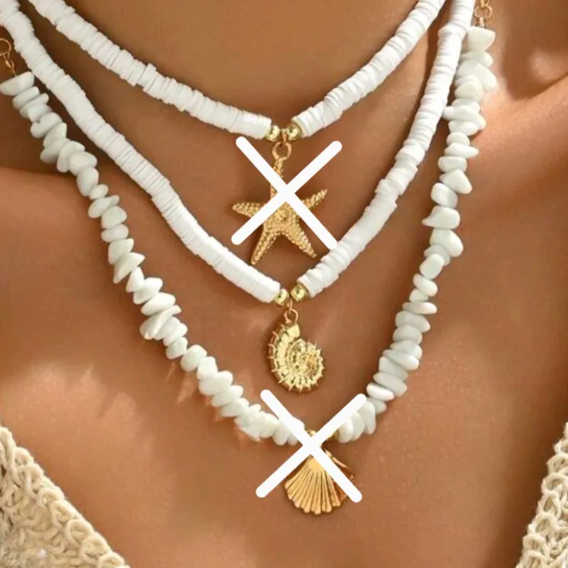 Collar de caracol dorado