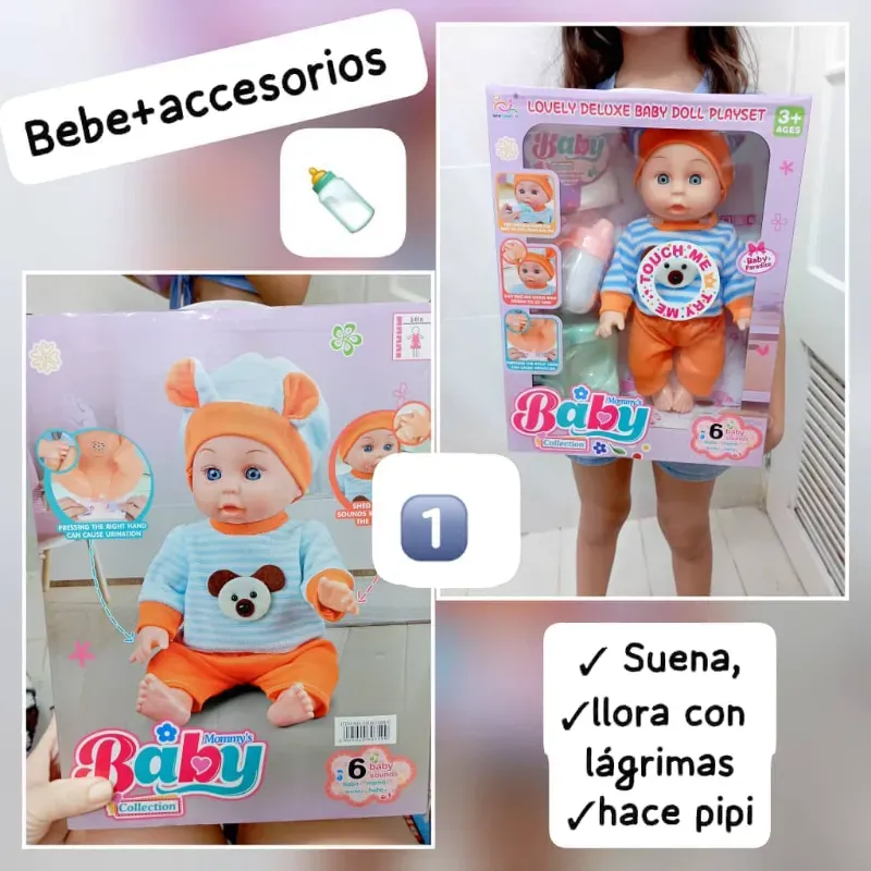 BEBÉ  VARÓN CON BIBERÓN Y OTROS ACCESORIOS