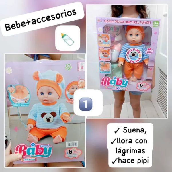 BEBÉ  VARÓN CON BIBERÓN Y OTROS ACCESORIOS