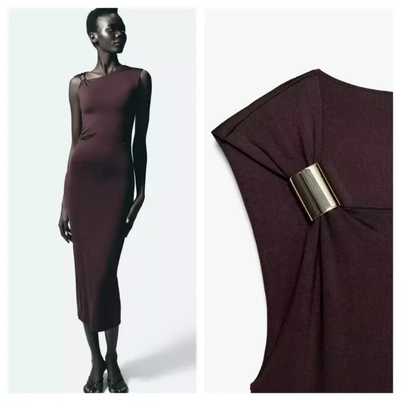 Vestido Zara aplique