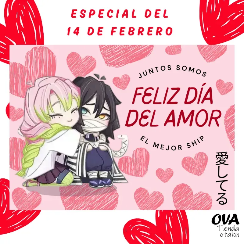  Postal Mitsuri y Obanai (Kimetsu no Yaiba)