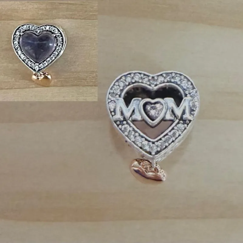 Charm de Mom piedra rosada