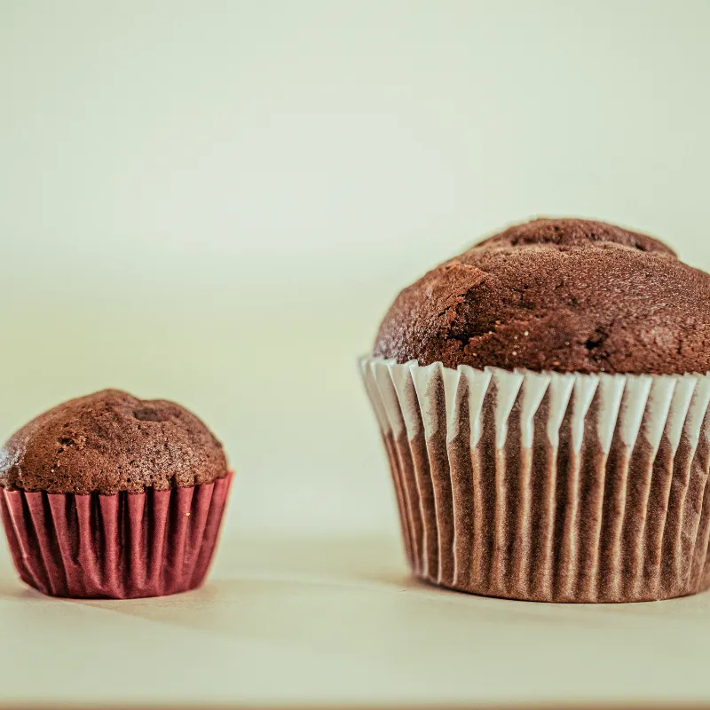 Mini muffins de chocolate
