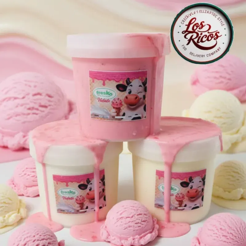 Tina de Helado de Fresa,4.5 lt