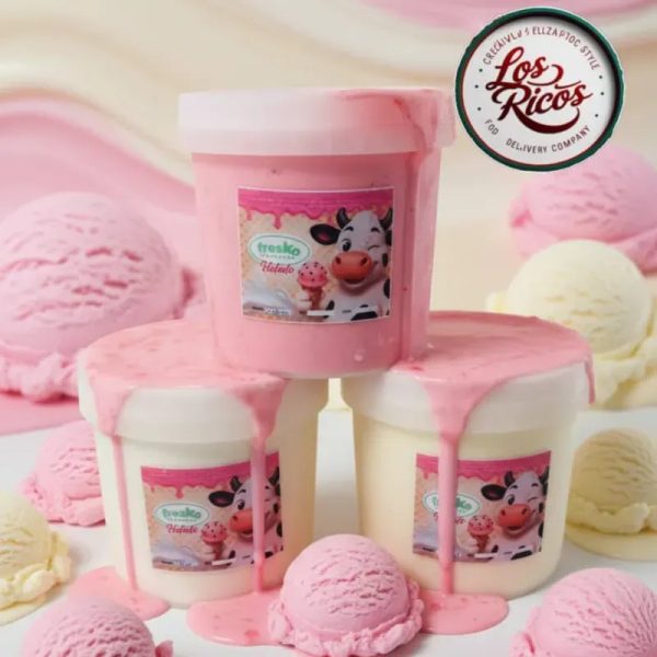 Tina de Helado de Fresa,4.5 lt