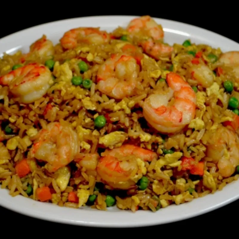 Arroz Frito Chino con Camarones