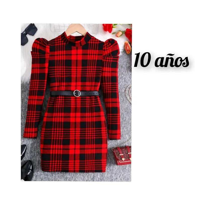 Vestido cuadrado niña