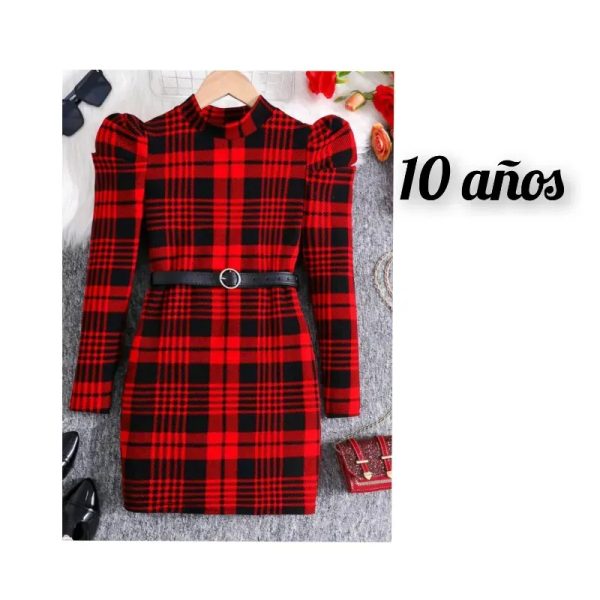 Vestido cuadrado niña