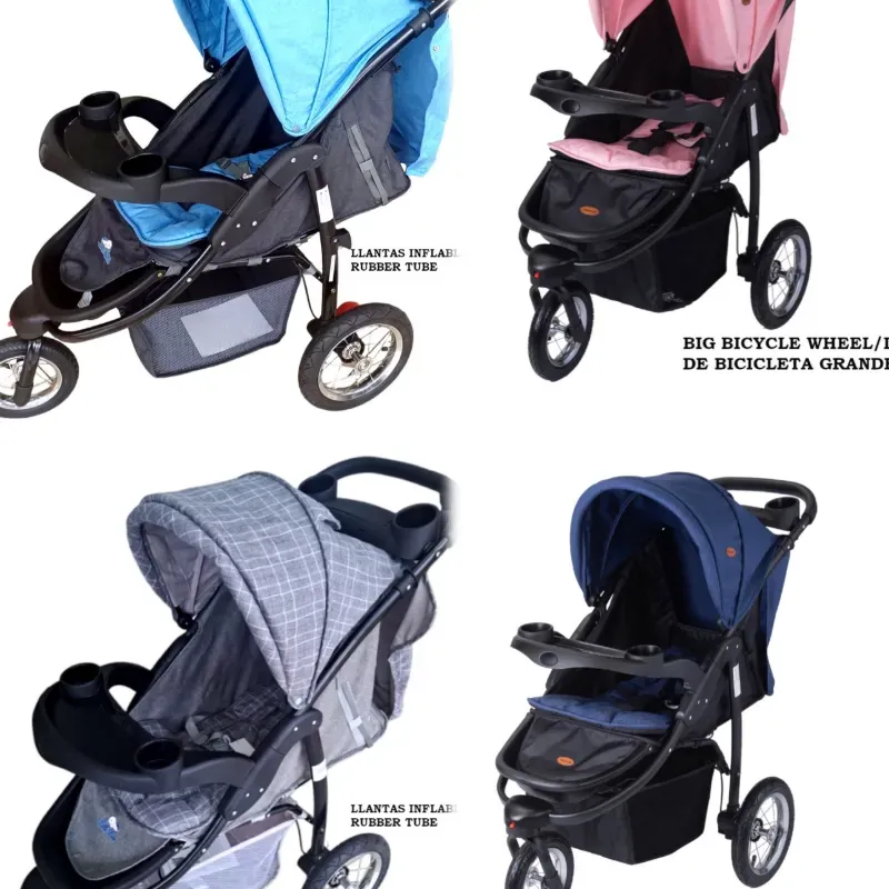 Set de Coches de Paseo Infantiles con Llantas Grandes
