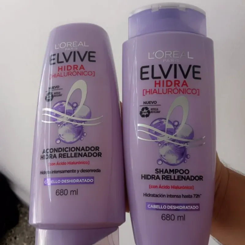 L'Oréal Paris Elvive Hidra Hialurónico- Set de Shampoo & Acondicionador Hidra Rellenador