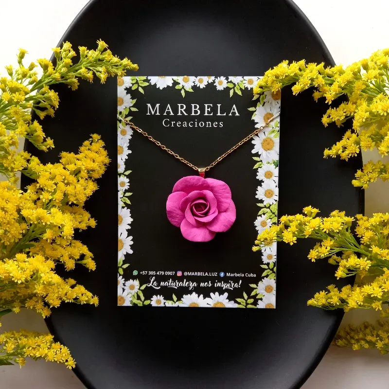 ✨Cadena de Rosa Fucsia✨