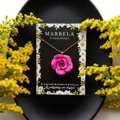 ✨Cadena de Rosa Fucsia✨