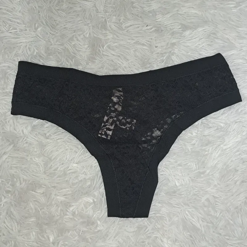 Victoria's Secret tanga de encaje negro