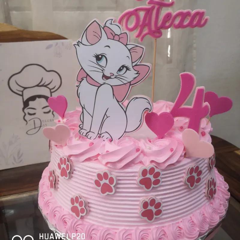 Pastel de la Gatita Marie de los Aristogatos.