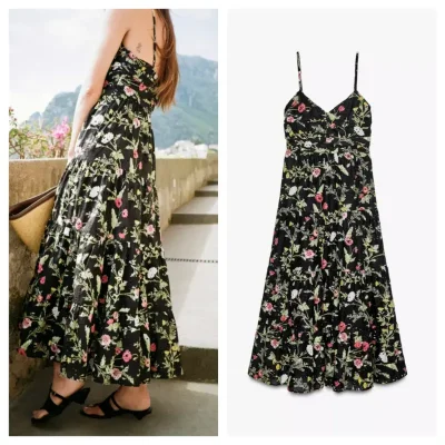 Vestido Zara maxi bordados