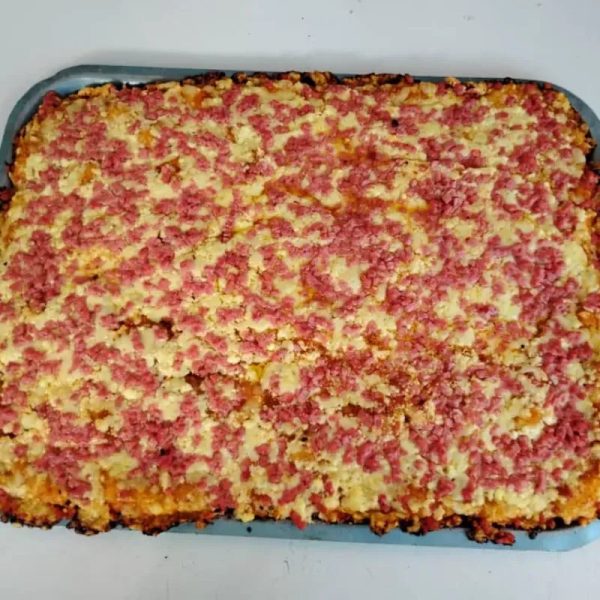 Pizza familiar de jamón y queso