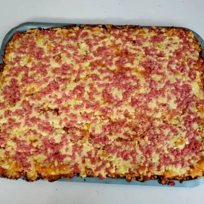 Pizza familiar de jamón y queso