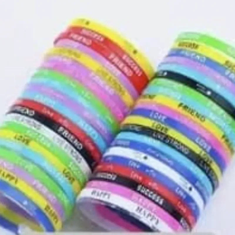 PULSERAS DE SILICONA COLORES VARIADOS