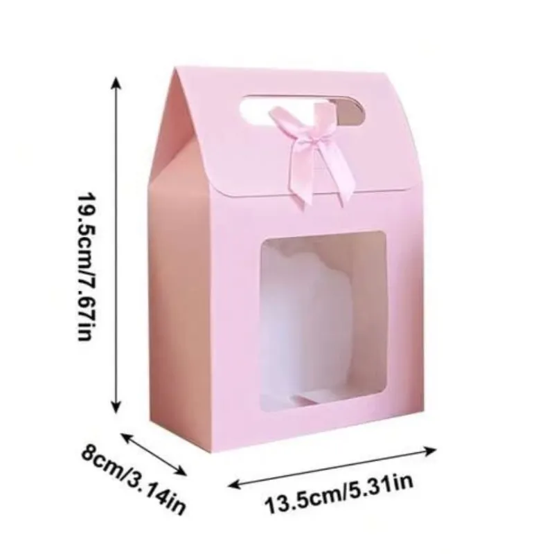 Cajita Rosa Grande con Ventanita Transparente